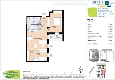 3-Zimmer-Wohnung mieten in Sankt Pölten – 73,16 m², € 1.158 – Bild 12 von 14