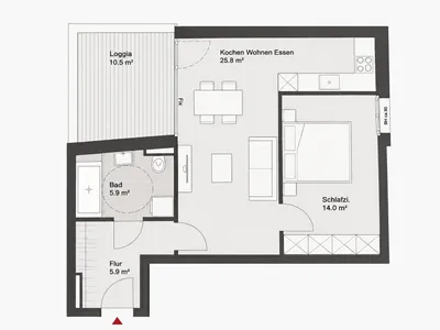 2-Zimmer-Wohnung mieten in Bregenz – 62 m², € 1.276 – Bild 11 von 15