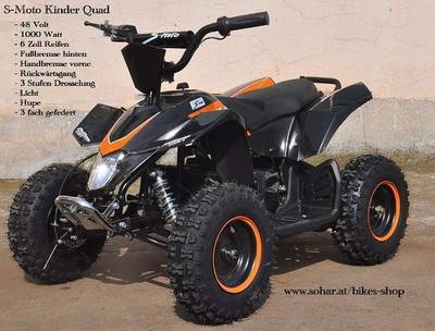 S-Moto Elektro KInder Quad 1000 Watt 48 Volt ...