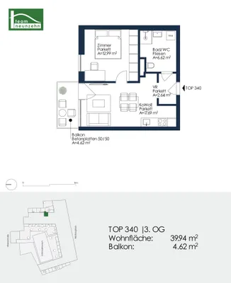 2-Zimmer-Wohnung mieten in Graz – 39,94 m², € 629 – Bild 20 von 20