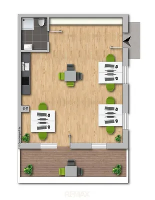 1-Zimmer-Gewerbeimmobilie mieten in Krems Land – 60 m², € 680 – Bild 7 von 8