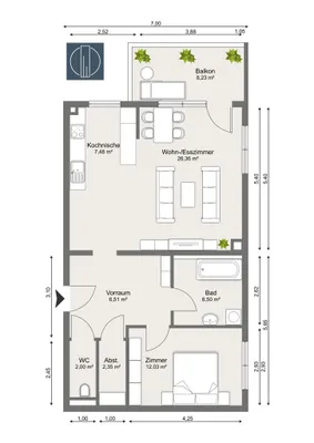 2-Zimmer-Wohnung mieten in Neusiedl am See – 67,72 m², € 1.100 – Bild 19 von 19