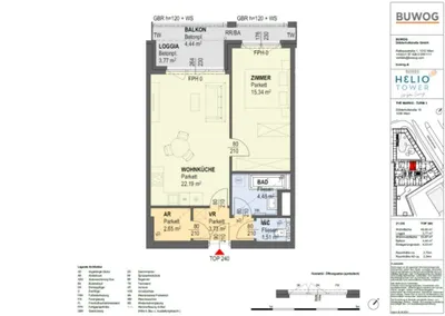 2-Zimmer-Wohnung mieten in Wien – 54 m², € 1.399 – Bild 20 von 20