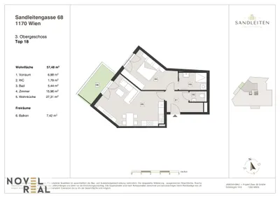 2-Zimmer-Wohnung kaufen in Wien – 57,48 m², € 489.000 – Bild 15 von 15