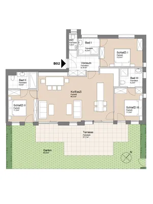 4-Zimmer-Wohnung kaufen in Salzburg Stadt – 107,34 m², € 1.066.960 – Bild 3 von 6