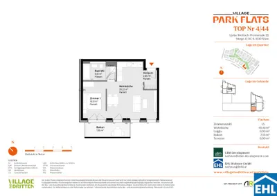 Immobilie kaufen in Wien – 45,43 m², € 384.000 – Bild 7 von 7