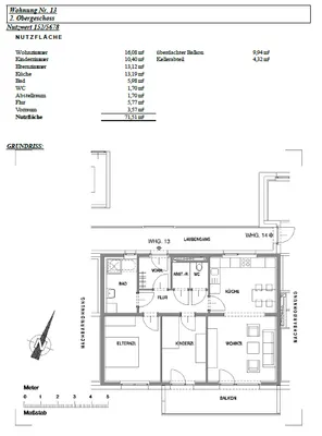 3-Zimmer-Wohnung mieten in Leoben – 71,51 m², € 880 – Bild 2 von 2