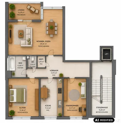 3-Zimmer-Wohnung kaufen in Graz – 90 m², € 298.000 – Bild 2 von 13