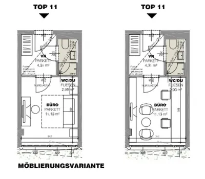 1-Zimmer-Gewerbeimmobilie mieten in Wien – 17 m², € 479 – Bild 9 von 9