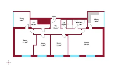 5-Zimmer-Gewerbeimmobilie mieten in Korneuburg – 127 m², € 1.190 – Bild 8 von 8