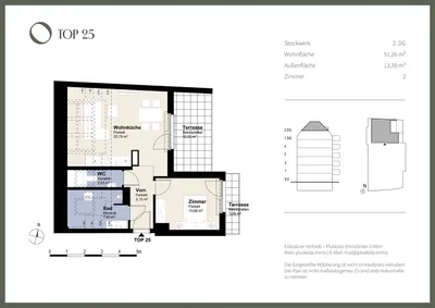 2-Zimmer-Wohnung kaufen in Wien – 51,26 m², € 449.000 – Bild 6 von 6