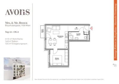 2-Zimmer-Wohnung kaufen in Wien – 41 m², € 229.000 – Bild 4 von 4