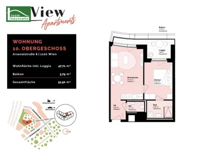 2-Zimmer-Wohnung mieten in Wien – 43,85 m², € 1.199 – Bild 27 von 27