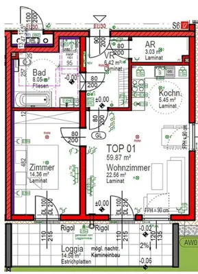 2-Zimmer-Wohnung mieten in Hollabrunn – 60 m², € 614 – Bild 10 von 12