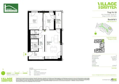 3-Zimmer-Wohnung mieten in Wien – 74,56 m², € 1.749 – Bild 29 von 29