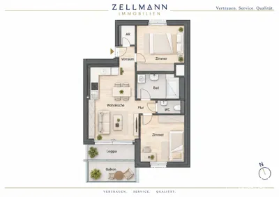 3-Zimmer-Wohnung kaufen in Wien – 53,84 m², € 299.000 – Bild 8 von 8