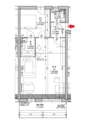 2-Zimmer-Wohnung mieten in Graz – 67,9 m², € 821 – Bild 2 von 7