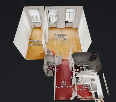 2-Zimmer-Wohnung kaufen in Wien – 46,5 m², € 279.000 – Bild 2 von 21