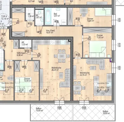 3-Zimmer-Immobilie kaufen in Wien – 72,18 m², € 445.000 – Bild 10 von 10