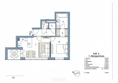 2-Zimmer-Wohnung mieten in Wien – 48,77 m², € 914 – Bild 10 von 10