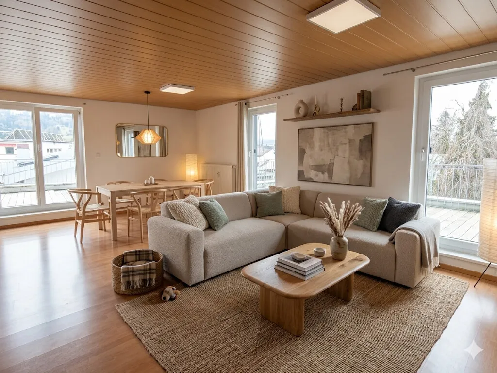 Blick in die Berge! 3-Zimmer-Penthouse-Wohnung mit traumhafter Terrasse in Höchst – pohled 3