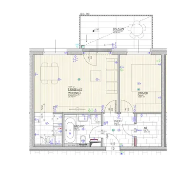 2-Zimmer-Wohnung mieten in Wien – 50 m², € 1.073 – Bild 12 von 12