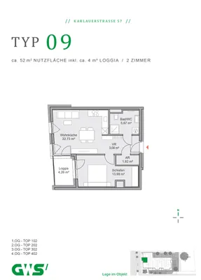 2-Zimmer-Wohnung mieten in Graz – 47,27 m², € 608 – Bild 5 von 5