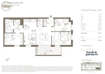 4-Zimmer-Wohnung kaufen in Wien – 77,66 m², € 494.500 – Bild 9 von 9