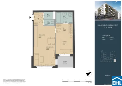 2-Zimmer-Wohnung mieten in Wien – 53,6 m², € 1.069 – Bild 12 von 12