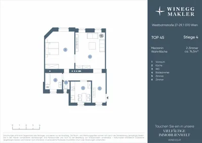 2-Zimmer-Wohnung kaufen in Wien – 74,49 m², € 525.000 – Bild 19 von 19
