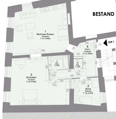 3-Zimmer-Wohnung mieten in Graz – 108 m², € 1.198 – Bild 18 von 19