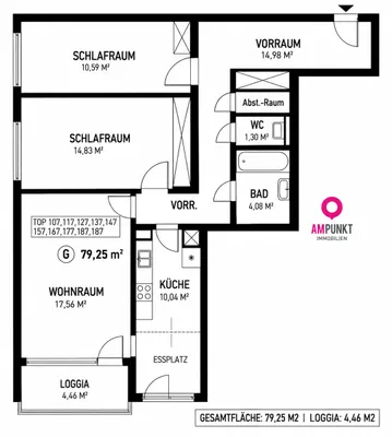 3-Zimmer-Wohnung kaufen in Salzburg Stadt – 79,25 m², € 290.000 – Bild 15 von 15