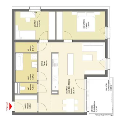3-Zimmer-Wohnung mieten in Grieskirchen – 75,82 m², € 923 – Bild 3 von 10