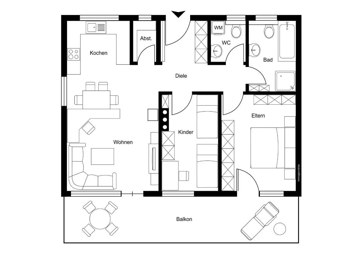 3-Zimmer Dachgeschosswohnung mit Weitblick in Top Lage – pohled 2
