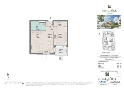 2-Zimmer-Wohnung mieten in Tulln – 50,69 m², € 750 – Bild 14 von 14