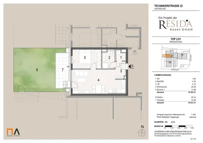 2-Zimmer-Wohnung kaufen in Mödling – 47,8 m², € 299.000 – Bild 16 von 16