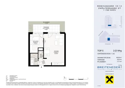2-Zimmer-Wohnung kaufen in Wien – 46,09 m², € 319.300 – Bild 4 von 4