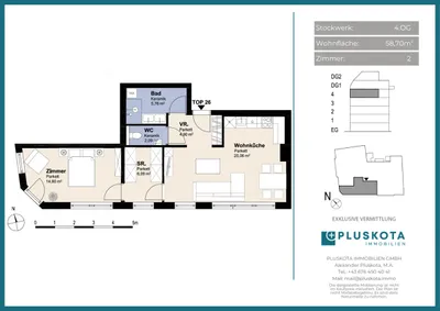 2-Zimmer-Wohnung kaufen in Wien – 58,7 m², € 399.000 – Bild 11 von 11