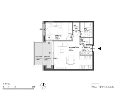2-Zimmer-Wohnung kaufen in Wien – 55,06 m², € 355.000 – Bild 11 von 11