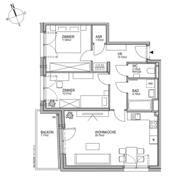3-Zimmer-Wohnung kaufen in Wien – 72,81 m², € 429.000 – Bild 9 von 10