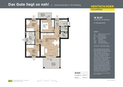 4-Zimmer-Wohnung kaufen in Urfahr-Umgebung – 94,31 m², € 459.000 – Bild 5 von 5