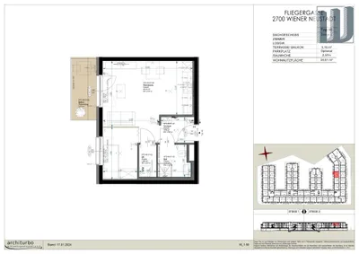 1-Zimmer-Wohnung mieten in Wiener Neustadt – 34,61 m², € 699 – Bild 24 von 24