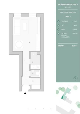 1-Zimmer-Wohnung kaufen in Wien – 30,8 m², € 158.900 – Bild 16 von 16