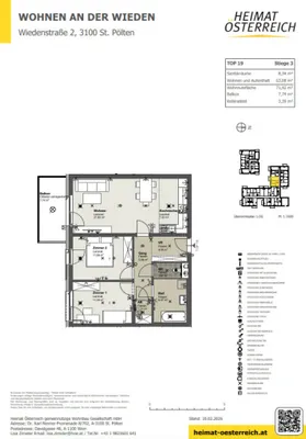 3-Zimmer-Wohnung mieten in Sankt Pölten – 71,42 m², € 903 – Bild 13 von 13