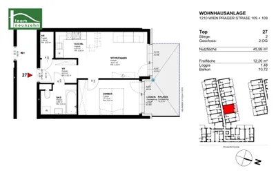 2-Zimmer-Wohnung mieten in Wien – 45,99 m², € 926 – Bild 18 von 18