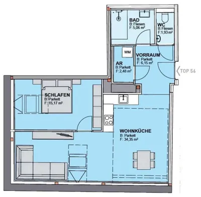 2-Zimmer-Wohnung kaufen in Wien – 65 m², € 350.000 – Bild 7 von 16