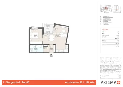 2-Zimmer-Wohnung kaufen in Wien – 46,6 m², € 316.635 – Bild 4 von 4