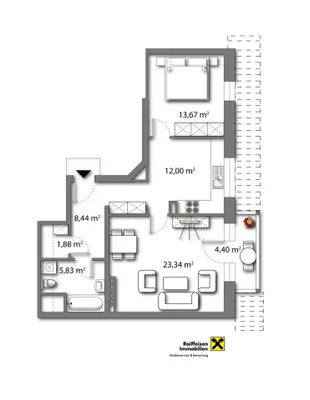 2-Zimmer-Wohnung mieten in Tamsweg – 65 m², € 950 – Bild 5 von 6