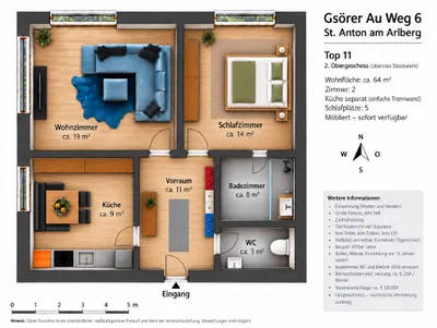 2-Zimmer-Wohnung kaufen in Landeck – 64 m², € 470.000 – Bild 2 von 16