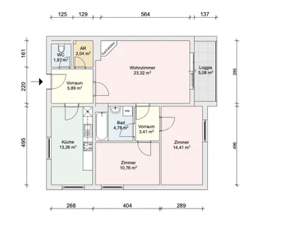 4-Zimmer-Wohnung mieten in Sankt Veit an der Glan – 86 m², € 800 – Bild 5 von 21